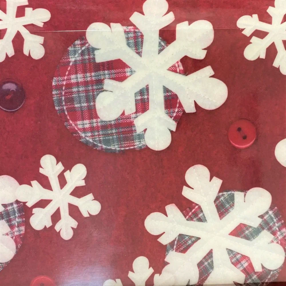 Casual Gourmet Melamine Sandwich Tray Snowflake Theme, Rectangular with Handles